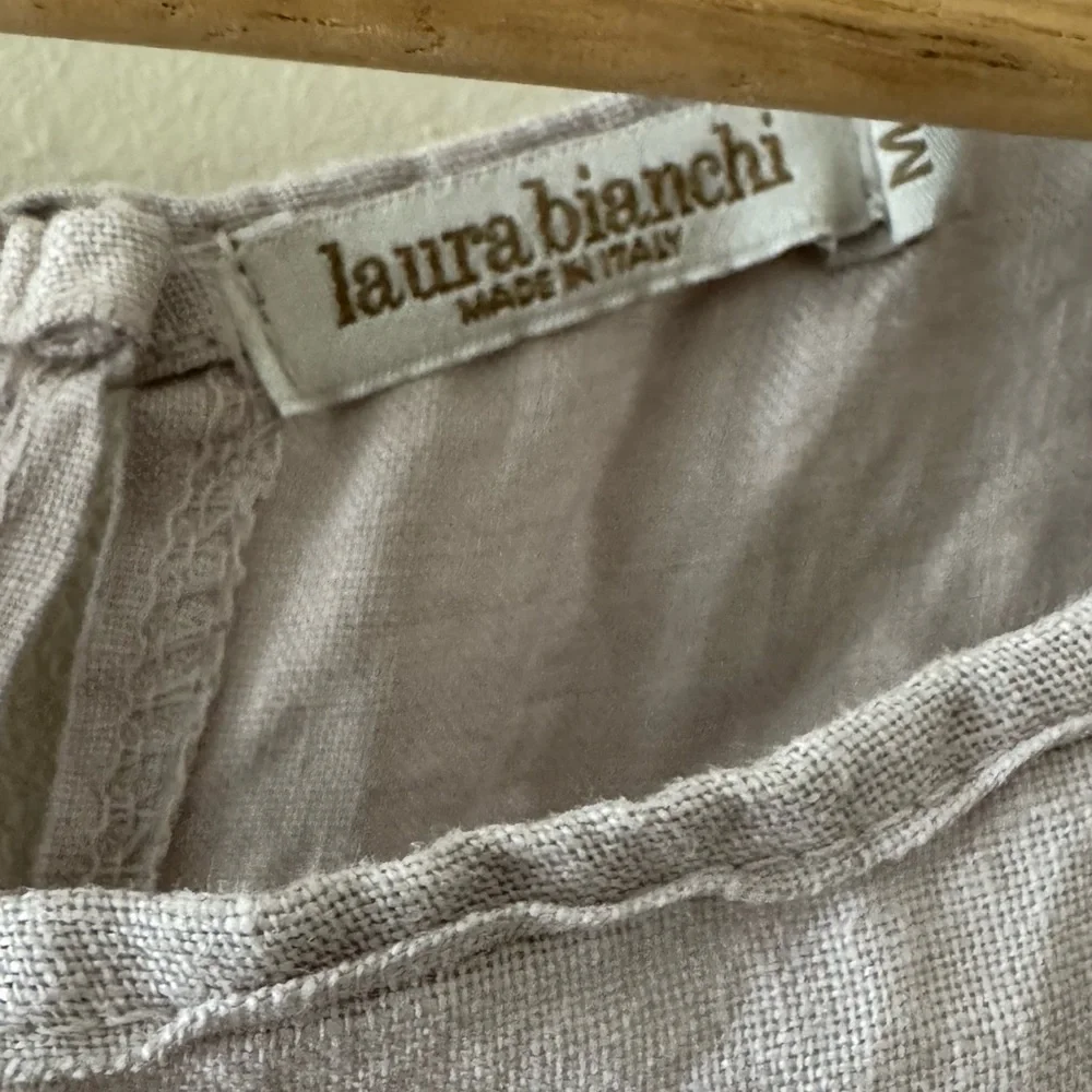 Laura Bianchi Beige Linen maxi dress with pockets 439 - Picture 3 of 3